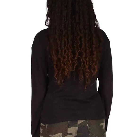 Sanctuary New With Tags  Black Knit Knot Hem Top Size long sleeve shirt size S - Picture 6 of 12